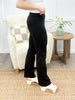 Dear Scarlett Women's Solid Straight Leg Magic Pants, Black