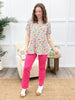 Dear Scarlett Women's Solid Straight Leg Magic Pants, Fuchsia