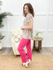 Dear Scarlett Women's Solid Straight Leg Magic Pants, Fuchsia