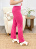 Dear Scarlett Women's Solid Straight Leg Magic Pants, Fuchsia