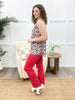 Dear Scarlett Women's Solid Straight Leg Magic Pants, Dragon Fruit