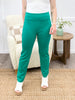 Dear Scarlett Women's Solid Straight Leg Magic Pants, Green