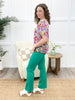 Dear Scarlett Women's Solid Straight Leg Magic Pants, Green