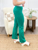 Dear Scarlett Women's Solid Straight Leg Magic Pants, Green
