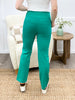 Dear Scarlett Women's Solid Straight Leg Magic Pants, Green