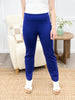 Dear Scarlett Women's Solid Straight Leg Magic Pants, Royal Blue
