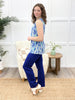 Dear Scarlett Women's Solid Straight Leg Magic Pants, Royal Blue