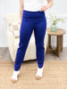 Dear Scarlett Women's Solid Straight Leg Magic Pants, Royal Blue