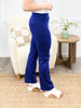 Dear Scarlett Women's Solid Straight Leg Magic Pants, Royal Blue