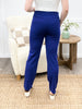 Dear Scarlett Women's Solid Straight Leg Magic Pants, Royal Blue