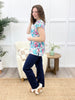 Dear Scarlett Women's Solid Straight Leg Magic Pants, Navy