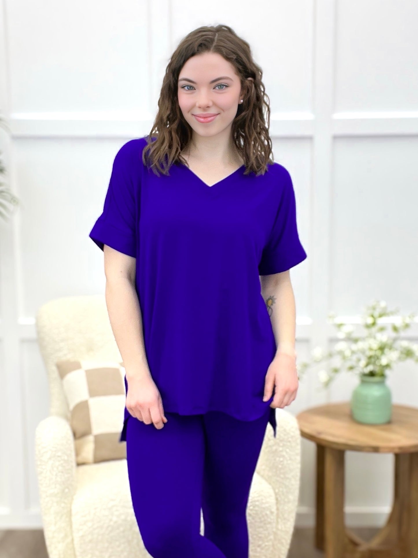 Quinn Luxe Loungewear Set - Royal