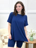 Sophia Luxe Loungewear Set - Navy