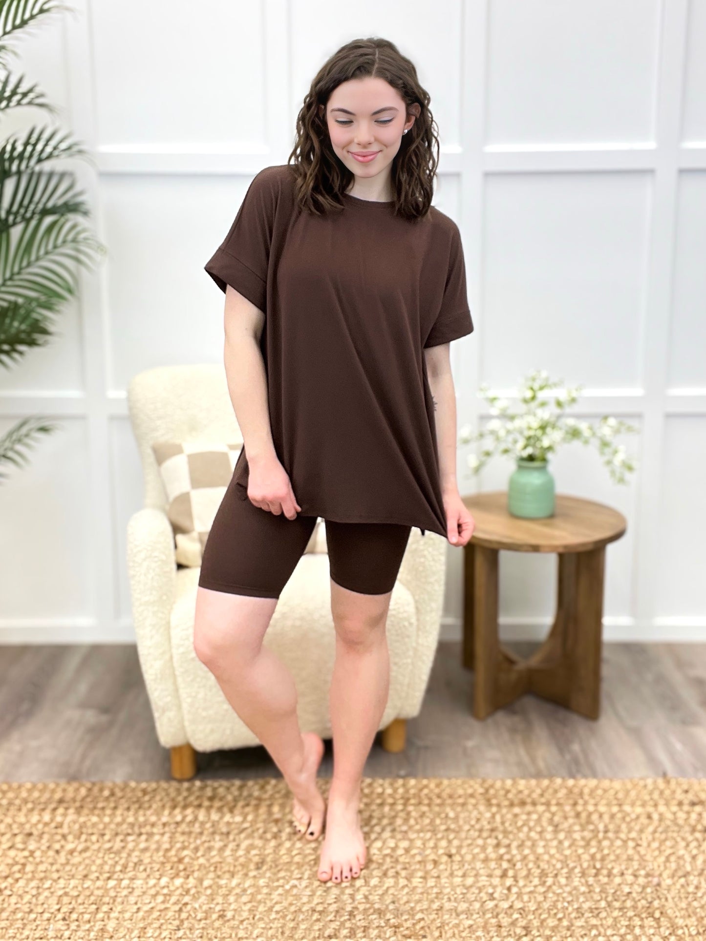 Sophia Luxe Loungewear Set - Brown