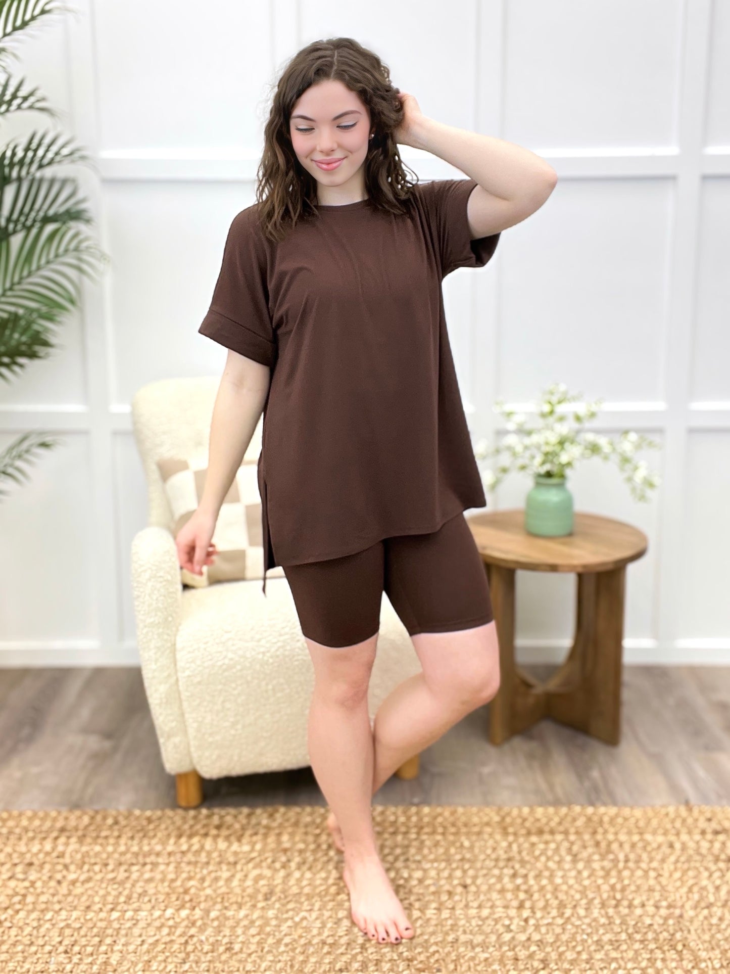 Sophia Luxe Loungewear Set - Brown