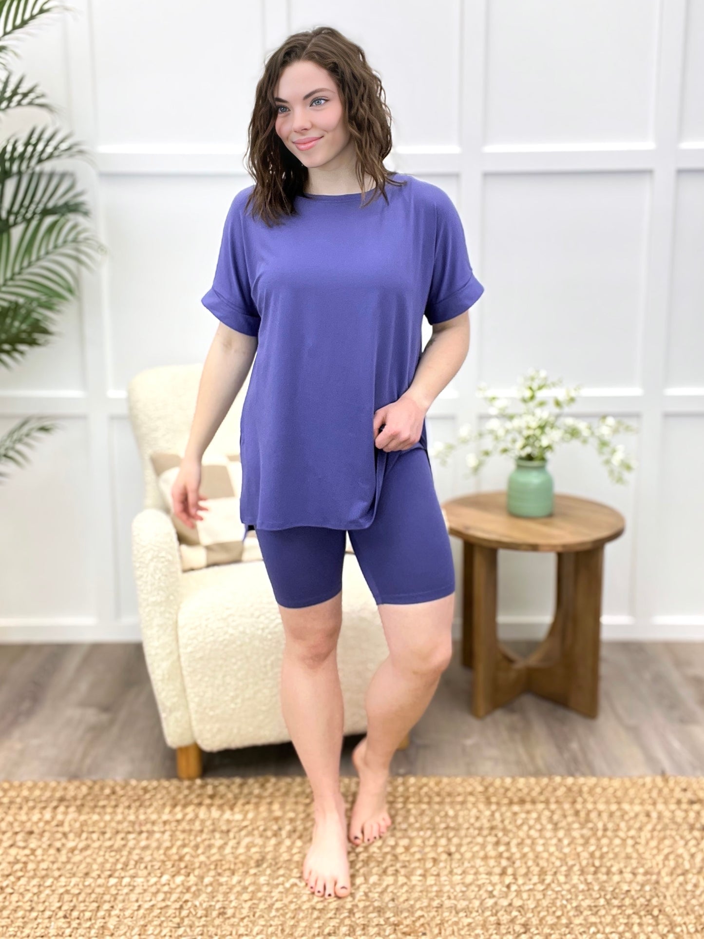 Sophia Luxe Loungewear Set - Periwinkle