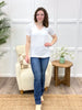 Layla Luxe V-Neck Short Sleeve Top – Ivory