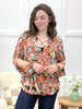 Floral Haven Criss-Cross Open Sleeve Top