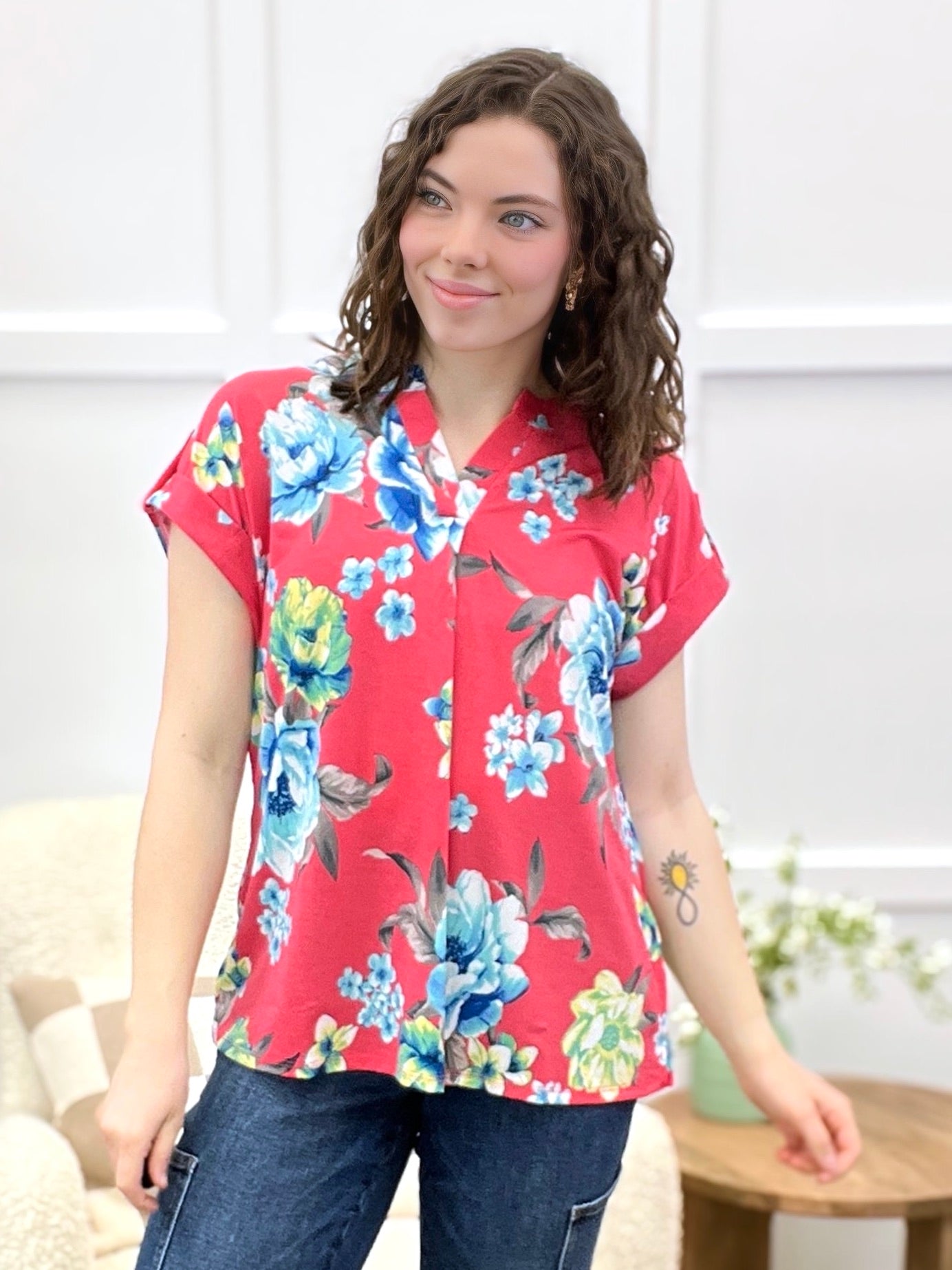 Dear Scarlett Blooming Bliss Dolman Sleeve Top