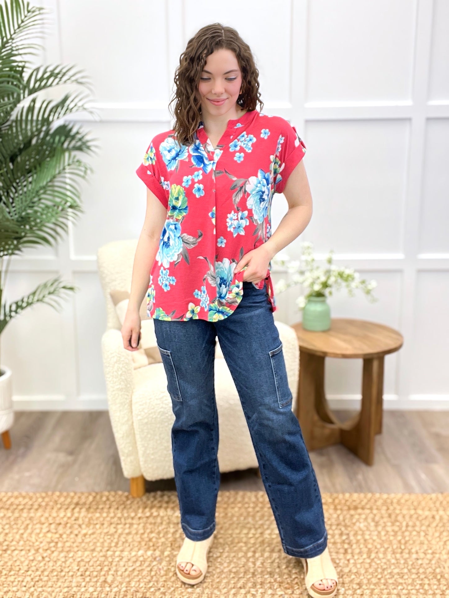 Dear Scarlett Blooming Bliss Dolman Sleeve Top