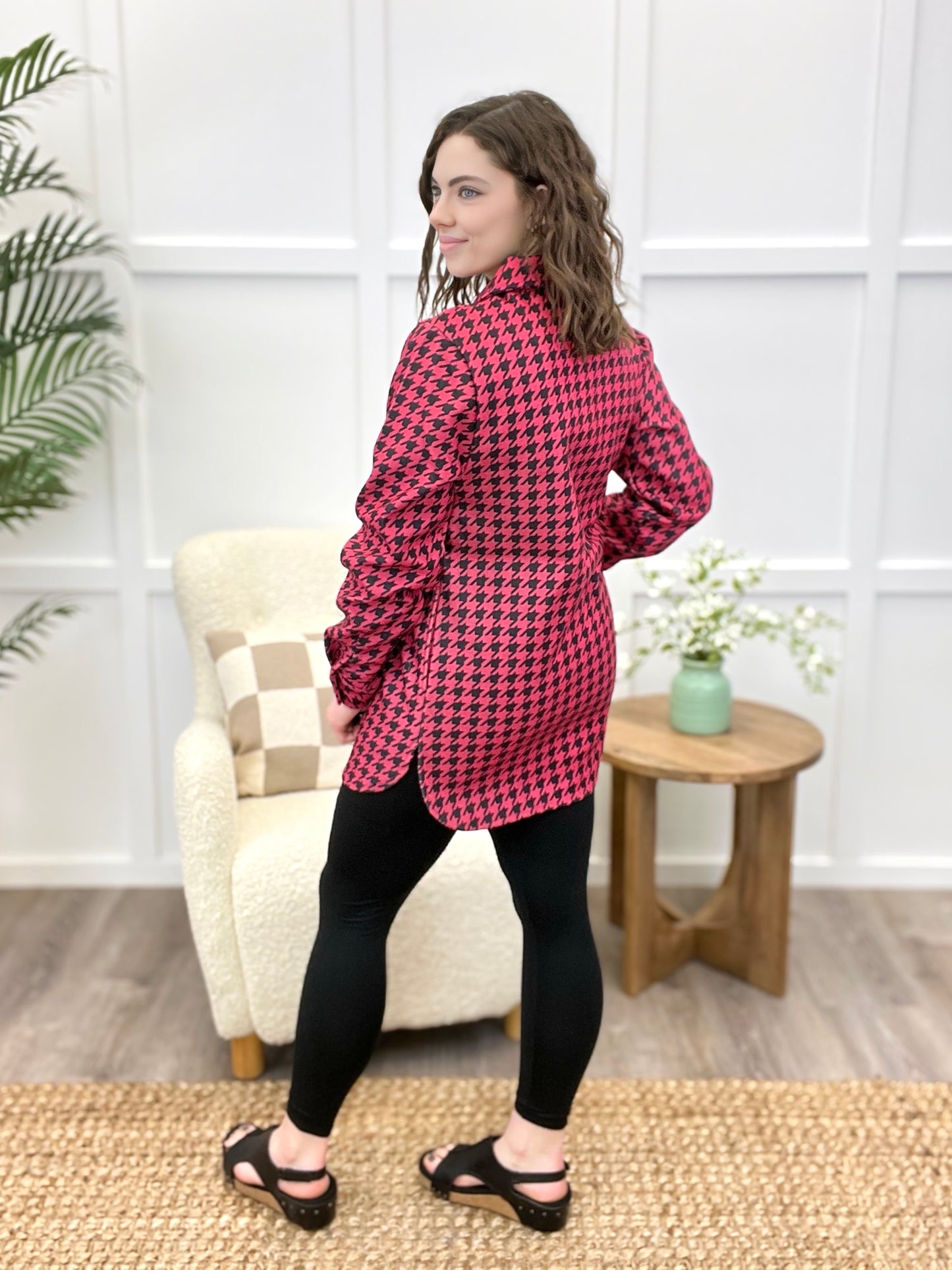 Scarlett Elise Houndstooth Shacket