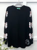 Game Day Charm Baseball Top with Bow Print Sleeves