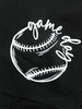 Game Day Charm Baseball Top with Bow Print Sleeves
