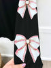 Game Day Charm Baseball Top with Bow Print Sleeves