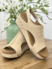 Corkys Volta II Natural Woven Bliss Wedge Sandals