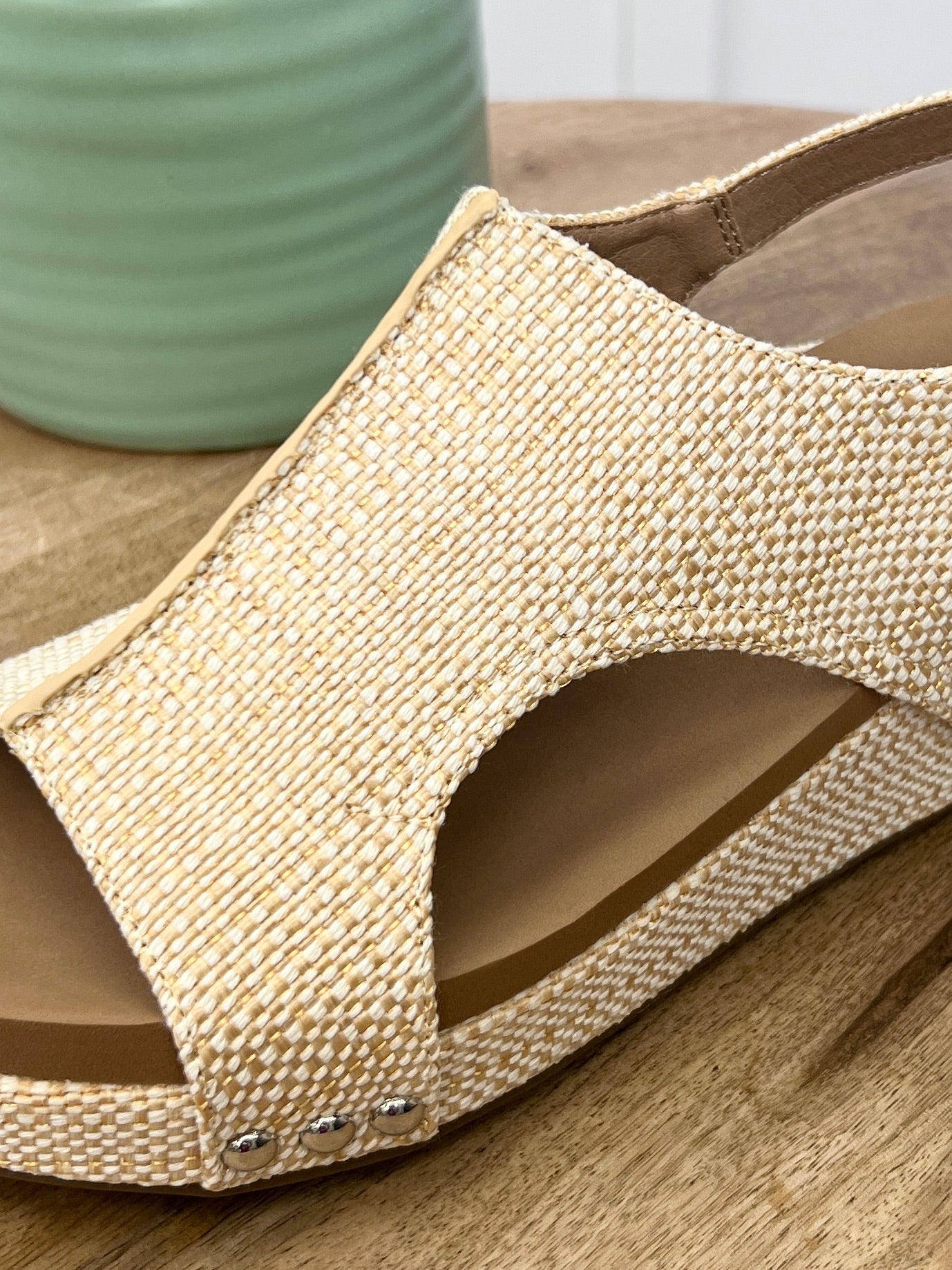 Corkys Volta II Natural Woven Bliss Wedge Sandals