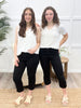 Lila Midnight High-Rise Denim Capris – Premium Stretch
