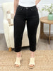 Lila Midnight High-Rise Denim Capris – Premium Stretch