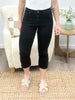 Lila Midnight High-Rise Denim Capris – Premium Stretch