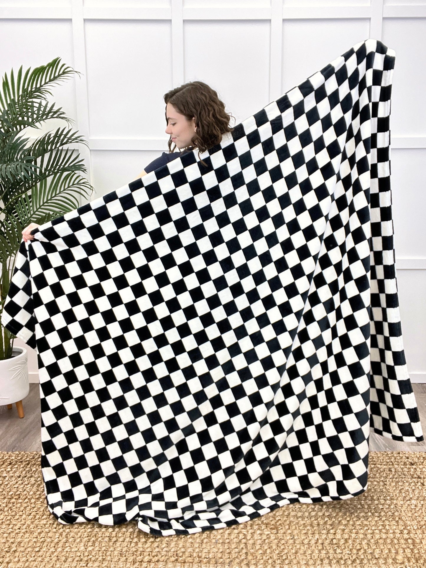 Checkered Microfiber Blankets