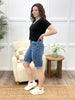 Alyssa High-Rise Denim Bermuda Shorts - Premium Stretch