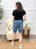 Alyssa High-Rise Denim Bermuda Shorts - Premium Stretch