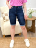 Monica High-Rise Denim Bermuda Shorts - Premium Stretch