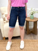 Monica High-Rise Denim Bermuda Shorts - Premium Stretch