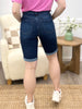 Monica High-Rise Denim Bermuda Shorts - Premium Stretch
