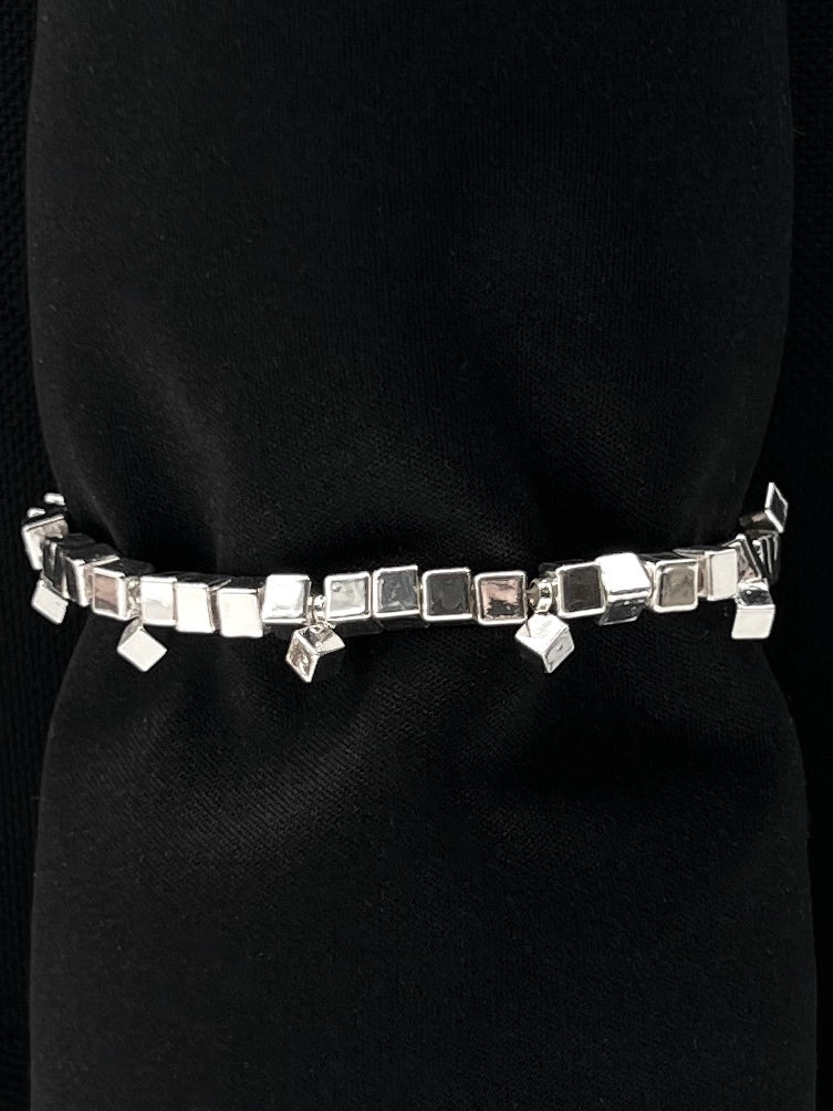 Modern Cube Silver Bracelet