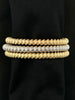 Gilded Twist Bracelet Set - 2 Gold 1 Silver