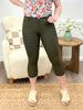 The Peyton Skinny Capri Jeggings - Olive
