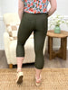 The Peyton Skinny Capri Jeggings - Olive