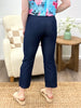 The Peyton Straight Leg Capri Jeggings - Denim Blue