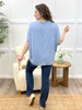 Blue Blossom Cap Sleeve Floral Blouse
