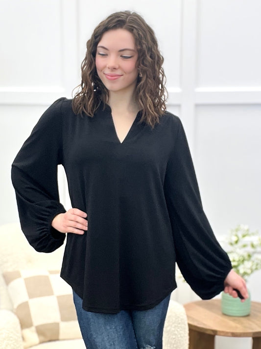 Black Elegance Dolman Sleeve Top