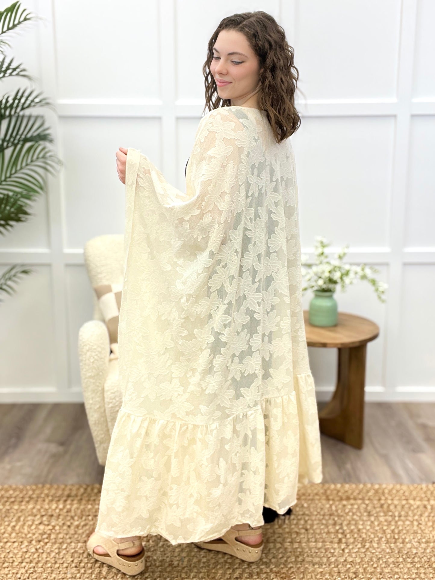 Floral Breeze Lace Kimono