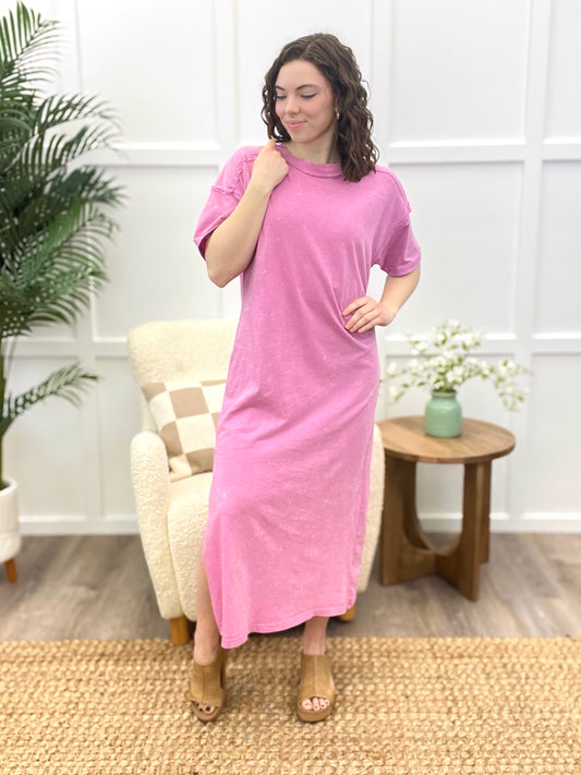 Blush Wash T-Shirt Maxi Dress