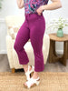YMI Tropical Fusion Collection High-Rise HyperStretch Cropped Kick Flare Pants