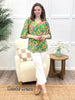 YMI Tropical Fusion Collection High-Rise HyperStretch Cropped Kick Flare Pants